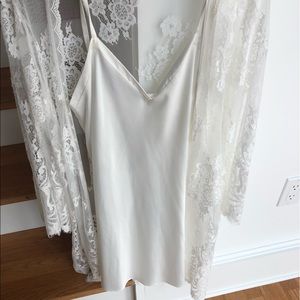 Rya Collection Fresh Satin Chemise Size M White